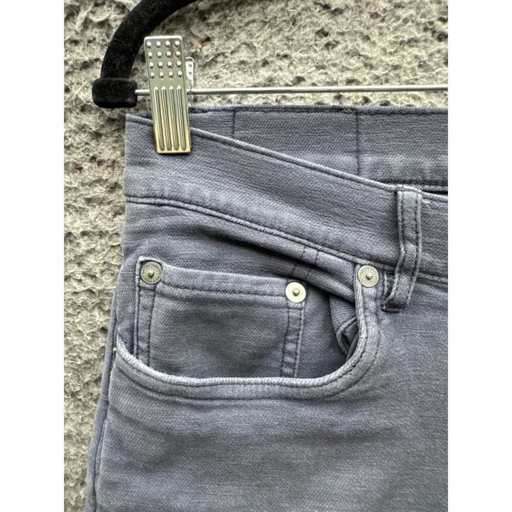 Faherty Raw Hem Altered Denim Jean Shorts Gray Dark Wash Mens Size 29